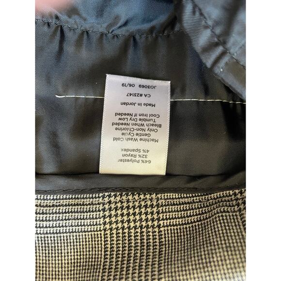 Talbots Curvy Womens Size 4 Dress Pants Gray Checker Pattern Pockets Sewn Shut - Picture 8 of 11